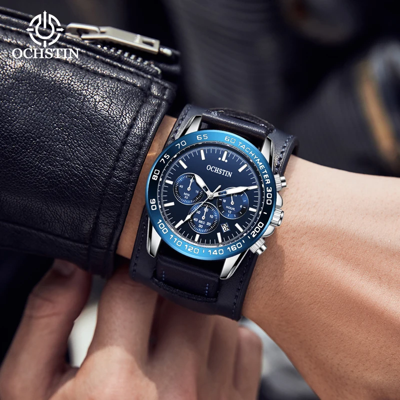 OCHSTIN New 2024 Fashion Hundred Craftsman Series Men's Watches Multifunction Quartz Movement Men's Quartz Watches
