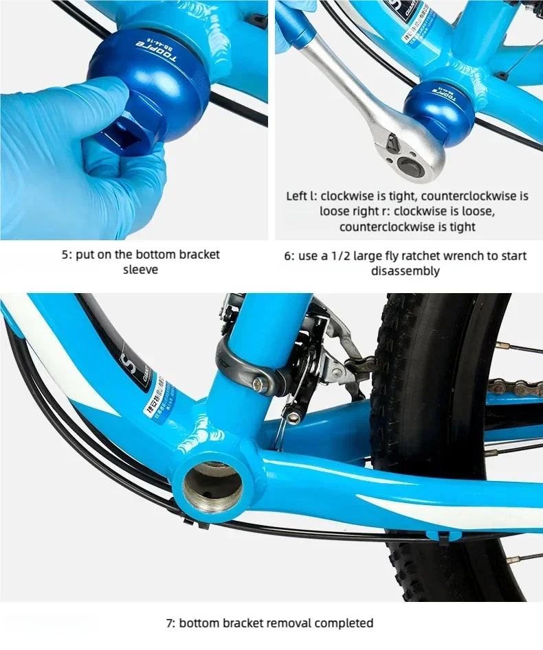 Fahrrad Tretlager Installation Demontage Adapter MTB Rennrad Ein-Integrierte Gewinde BB Werkzeuge 39mm 41mm 44mm 46mm 49mm – Detail 12