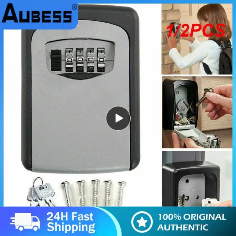 

1/2PCS Password Key Box Decoration Key Code Box Key Storage Lock Box Wall Mounted Password Box Outdoor Key Safe Lock Box