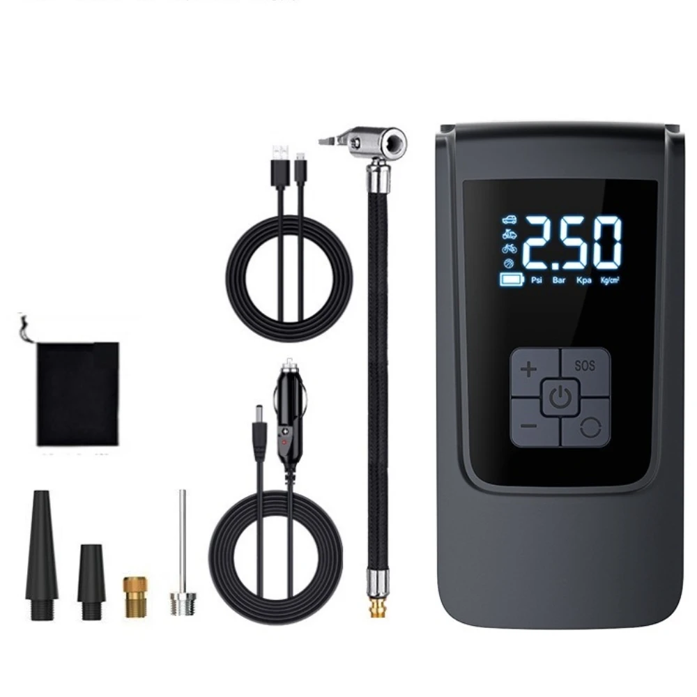 Smart Air Compressor Air Pump Electric Tire Inflator 7.4/12V 150PSI 6000mAh Cordless for Motorcycle