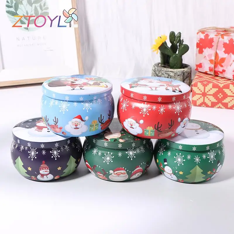 

7.7*5cm Sealed Jar Metal Candle Tin Jars Candy Box Rose Tea Pot Jewelry Storage Organizer Tinplate Christmas Packing Case