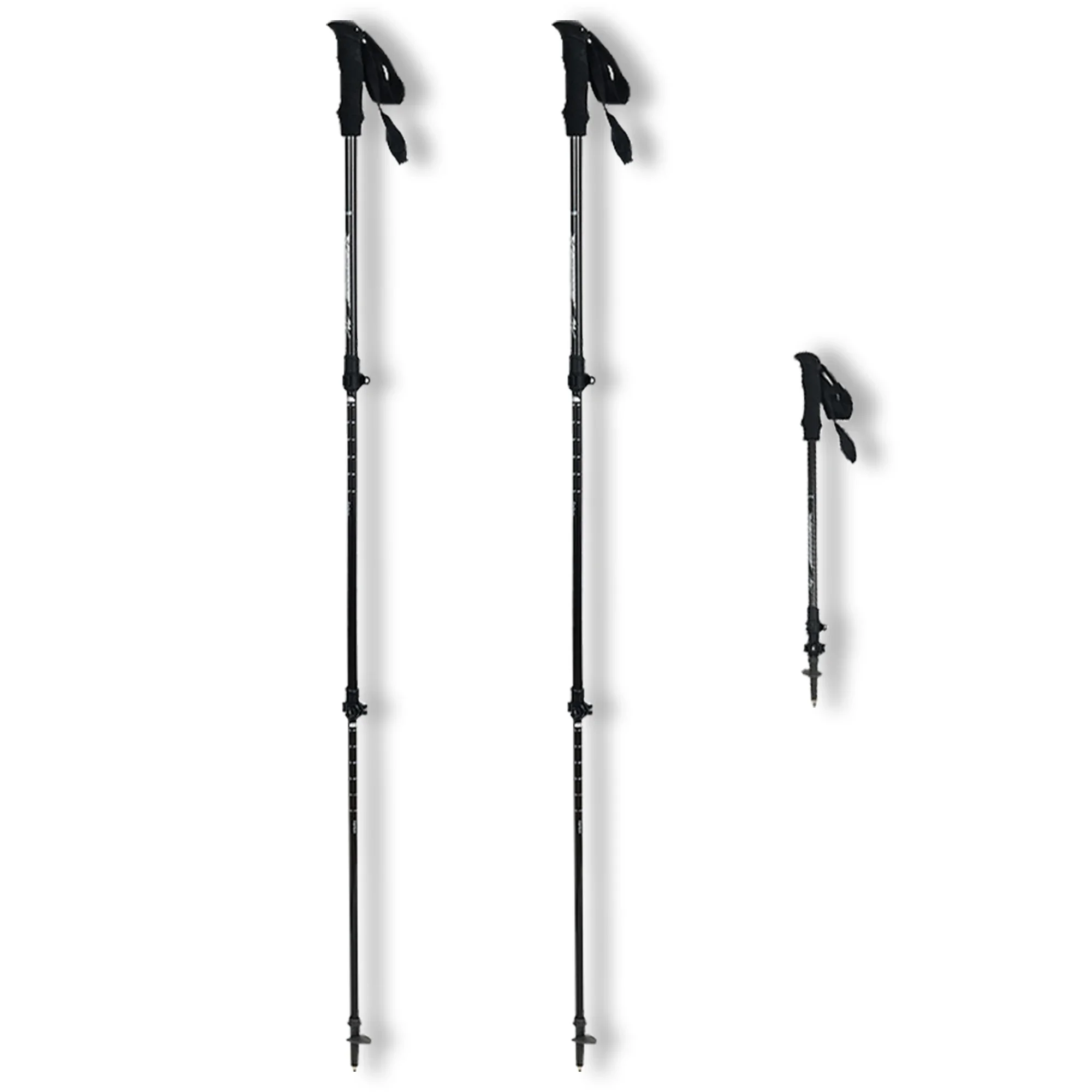 2Pcs Outdoor Folding Ultralight Trekking Poles Walking Sticks Hiking Canes Walking Pole 3-Section Sticks trekking