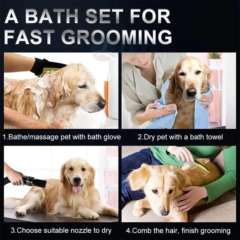 2600W Dog Dryer Stepless Adjustable Speed Pet Hair Force Dryer Suitable For Small, Medium And Large Dog Dryers