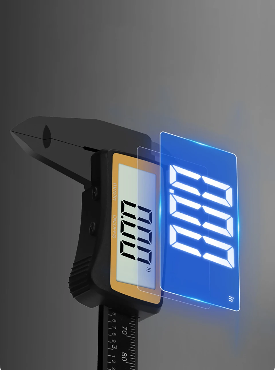 Description Picture 6 of itemHigh Precision Carbon Fiber Full Screen Digital Display Vernier Calipers High Precision 0-150mm Electronic Calipers Measure Tool