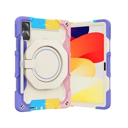 360 Rotating Protective Case with Pen Slot & Handle Grip for RedmiPad SE 11 (ColorPink)