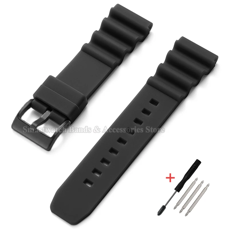 Silicone Waterproof Diving Wristband, 20mm/22mm - Premium Strap