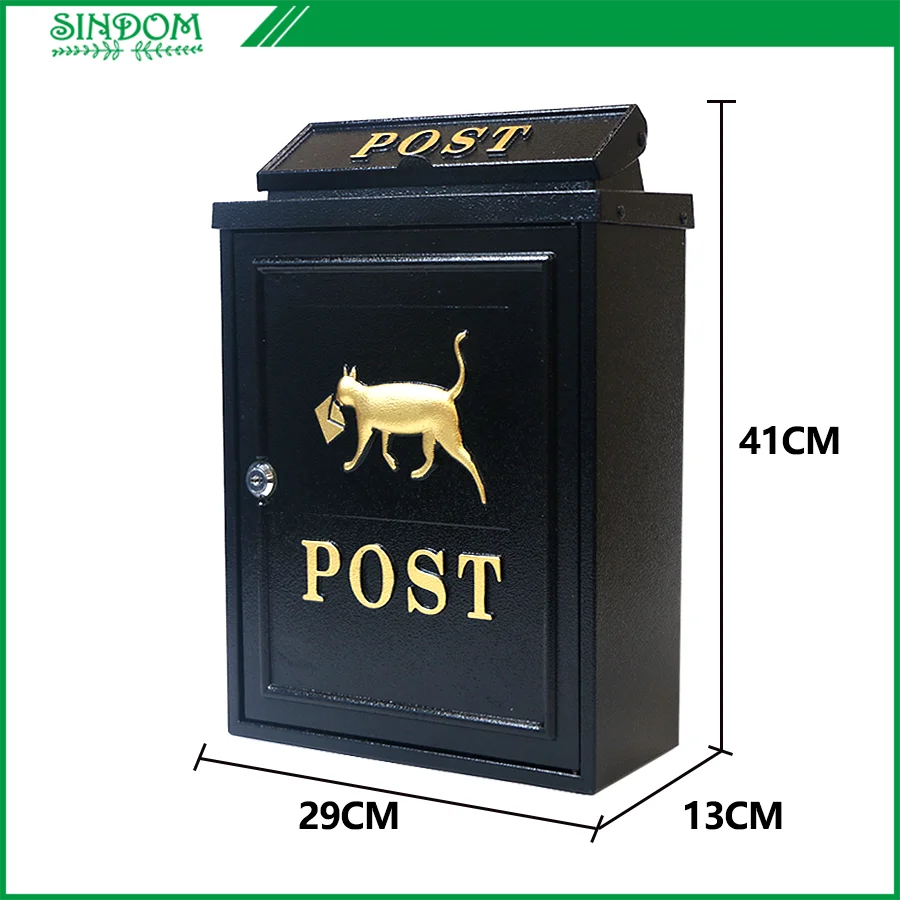 Popular Wall Mounted Aluminium Post Retro Outdoor Street Mailbox wall mounted mailbox