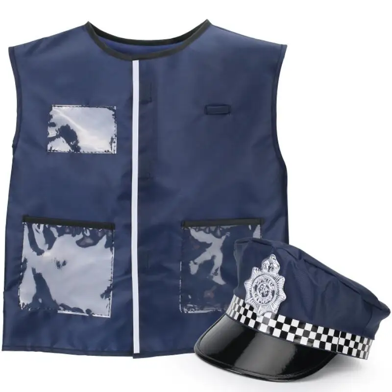 Police Cosplay Costumes for Boys Girl, Police Toys, Policeman, Compass, Whistle, Badge, Carnival Costume Props, Halloween