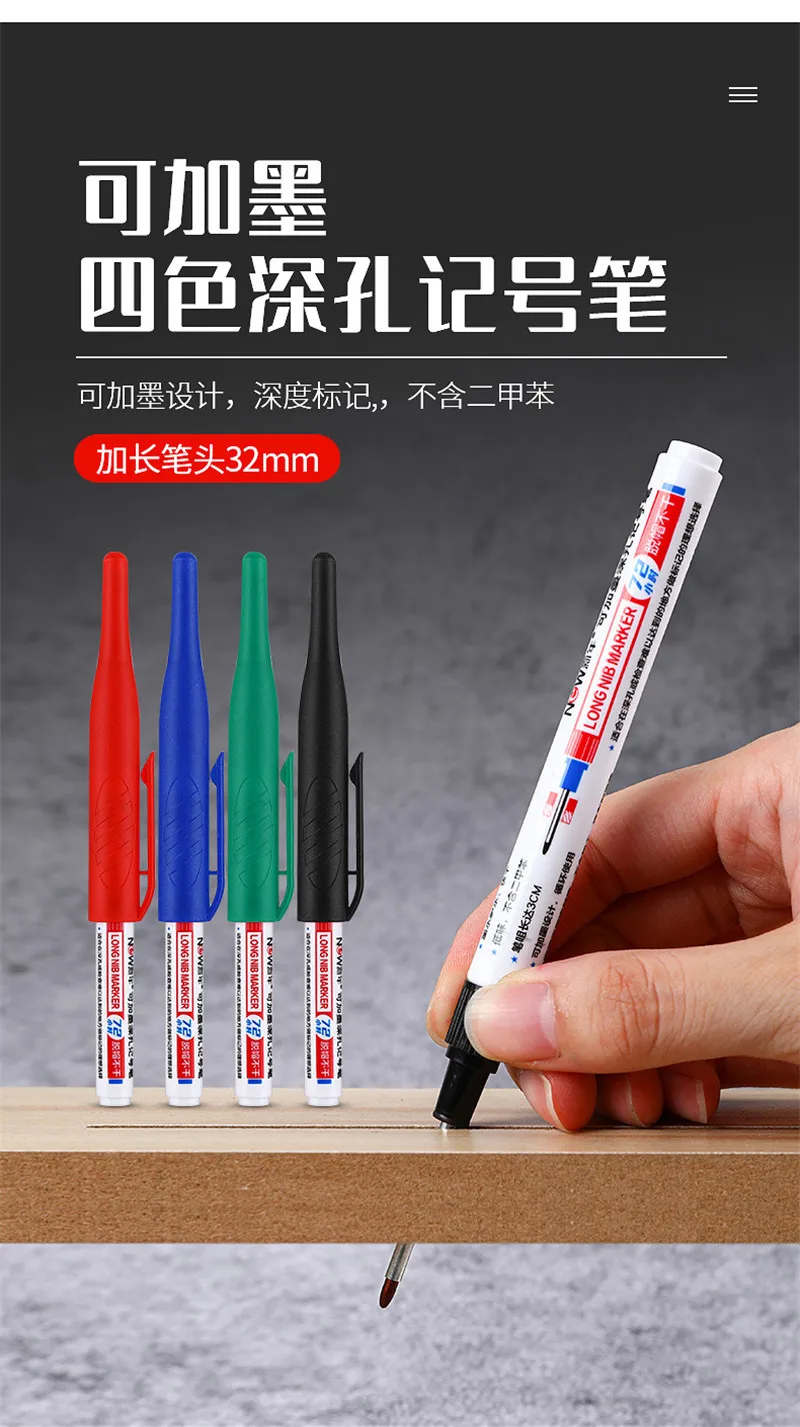 Pennarelli Per Fori Profondi - Set 7 Pezzi Con Punta Da 20mm Per Falegnameria E Fai Da Te - Foto 3