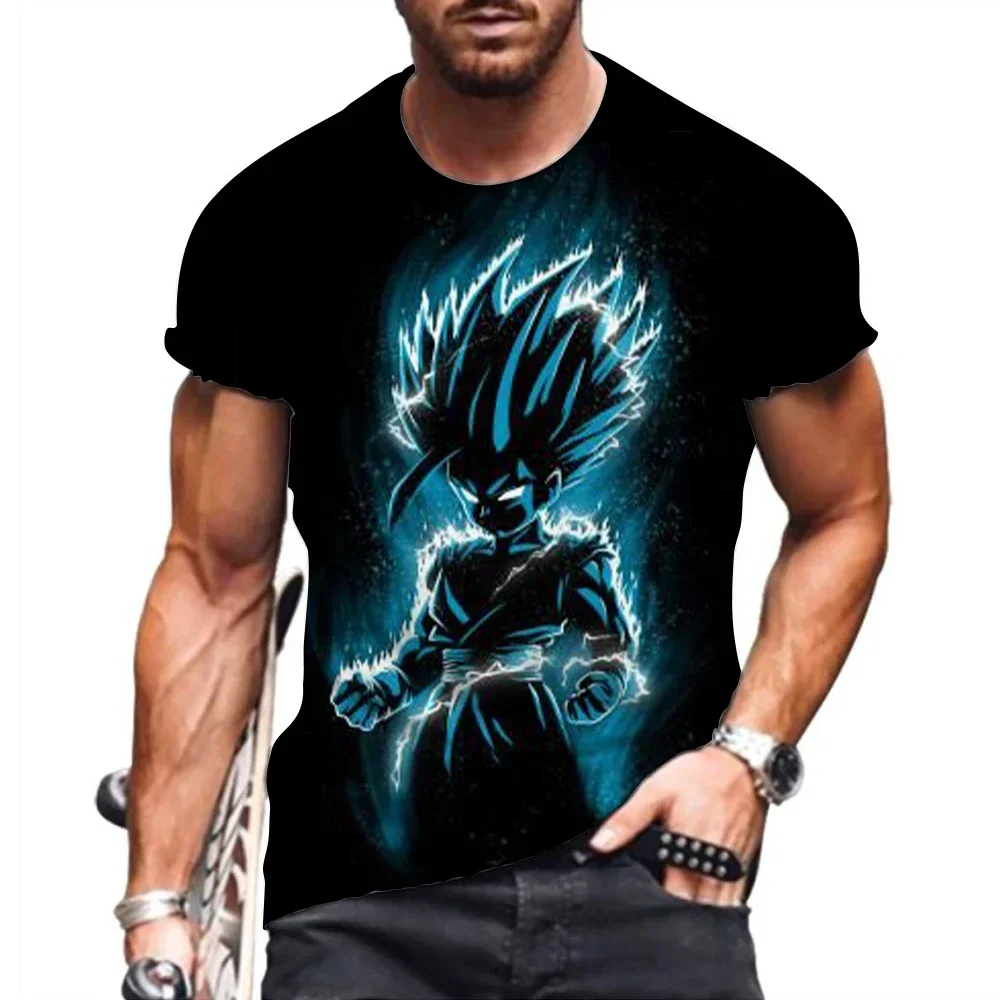 

Dragon Ball T Shirt for Men Printed Goku T-shirt Streetwear Tops 2024 Vegeta T-shirts Men's Harajuku Style S-6XL