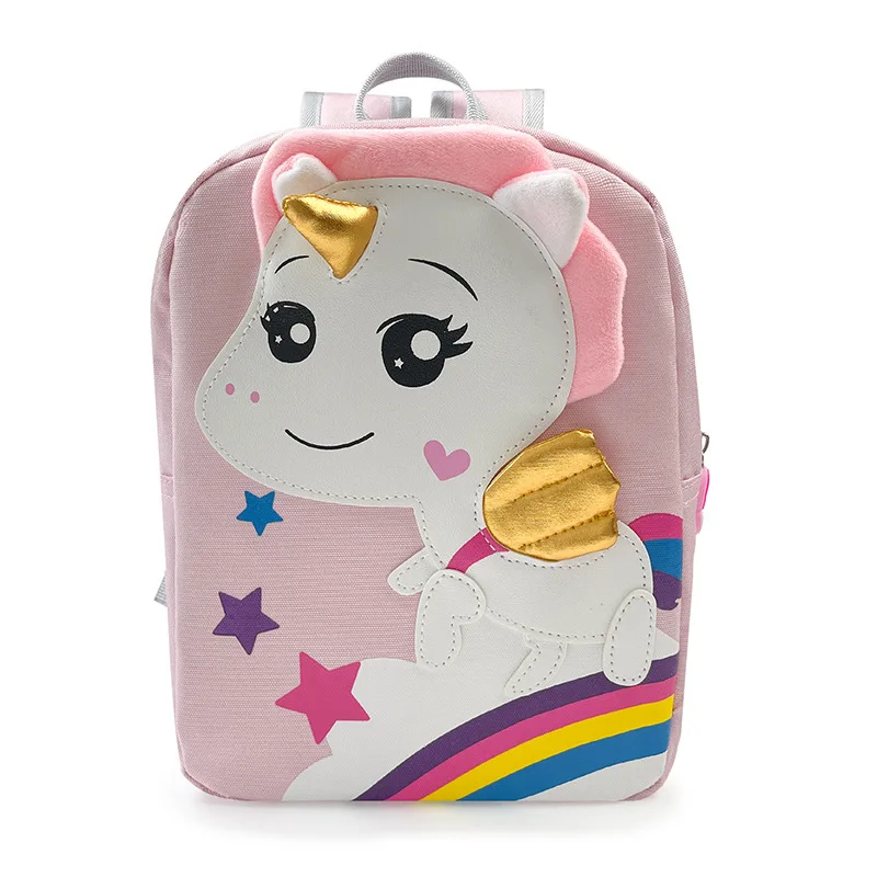 Student Shoulder Bag Unicorn Cartoon Schoolbags Primary Girl School Backpack Waterproof Child Mochila 3D Cute In Kindergarten