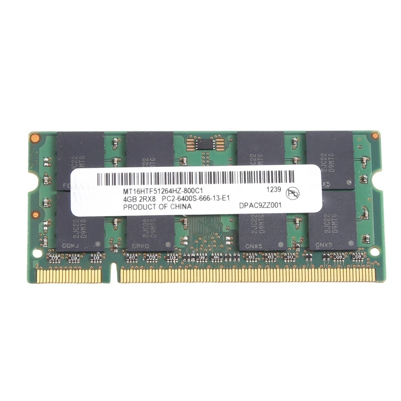 

For MT DDR2 4GB 800Mhz RAM PC2 6400S 16 Chips 2RX8 1.8V 200 Pins SODIMM For Laptop Memory Easy Install