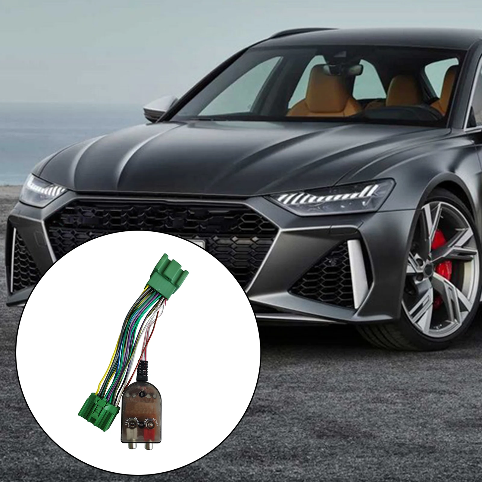 

Add An Amp Amplifier Stereo Adapter Connector, Wire Harness, Compatible for for 14-19 Vehicles Installation Equipment