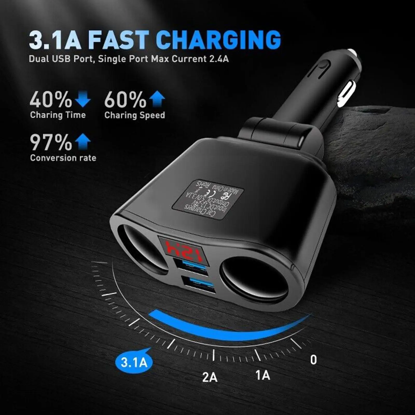  USB ڵ    й , SUV ε   USB , ڵ ׼ B7V1, 12V-24V, 3.1A