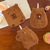 Cute Capybara Hand Towel Kapibala Kitchen Cleaning Towels Hanging Hand Towels Absorbent Wipe Dishcloths Soft Cleaning Cloth Rag 3