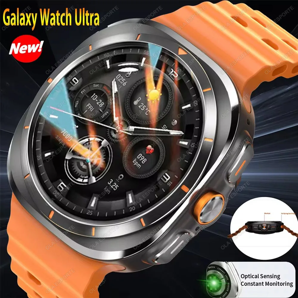 For Samsung Galaxy Watch 7 Ultra Smart Watch 49mm Sports Man Bluetooth Calls Heart Rate Monitor Galaxy 6 Upgraded Smartwatch Men