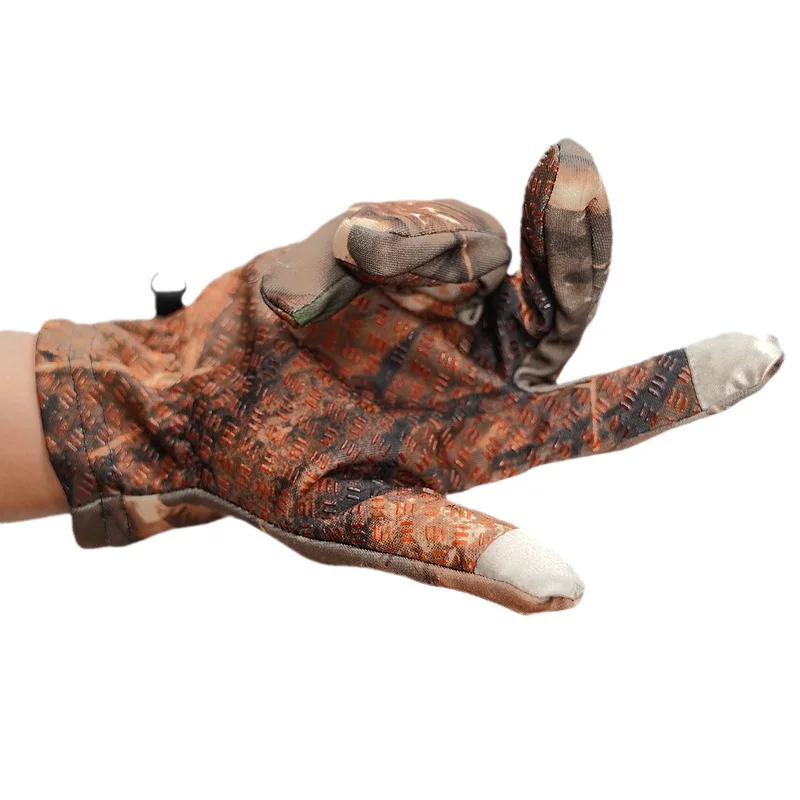 actical Gloves Biomimetic Mittens Camouflage Hunting Mitts Riding Running Cycling Touch Screen Silicone Anti Slip Breathable