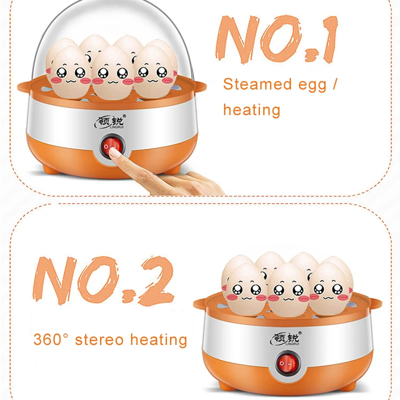 Multi Function Rapid Electric Egg Cooker Auto-Off Generic 7 Eggs Boiler Steamer Omelette Cooking Tools Kitchen Utensil Breakfast