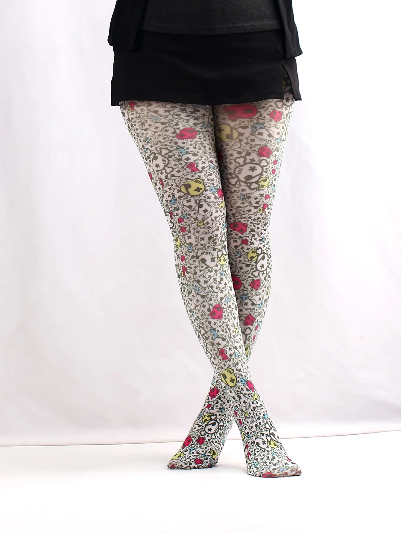 Muster gedruckt Retro Strumpfhosen für Frauen 17 Stil Muster Strumpfhosen weiblichen Frühling neue Stern Gitter lange Socken Farbe Strumpfhosen – Detail 40