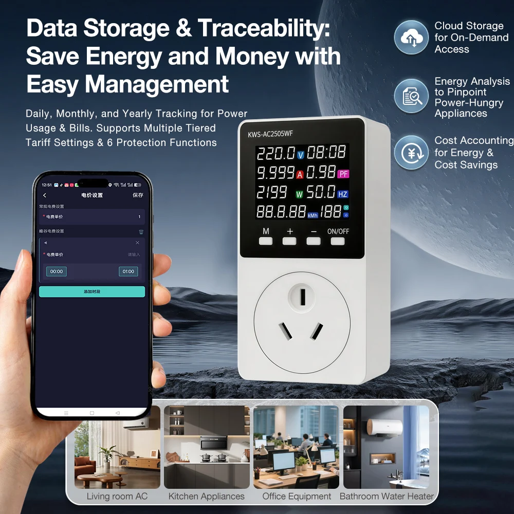 Smart WiFi Plug with Energy Monitoring and Overload Protection