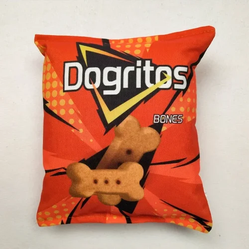 재미있는 Crisps 개 장난감 상호 작용 씹는 어금니 봉제 개 장난감, 물기 저항, 깨끗한 치아 구강 강아지 장난감, 애완 동물 액세서리 4