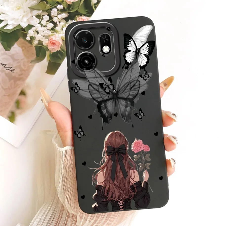 Luxury Painted Soft Silicone Phone Case with Camera Protection - Pretty Girls Design