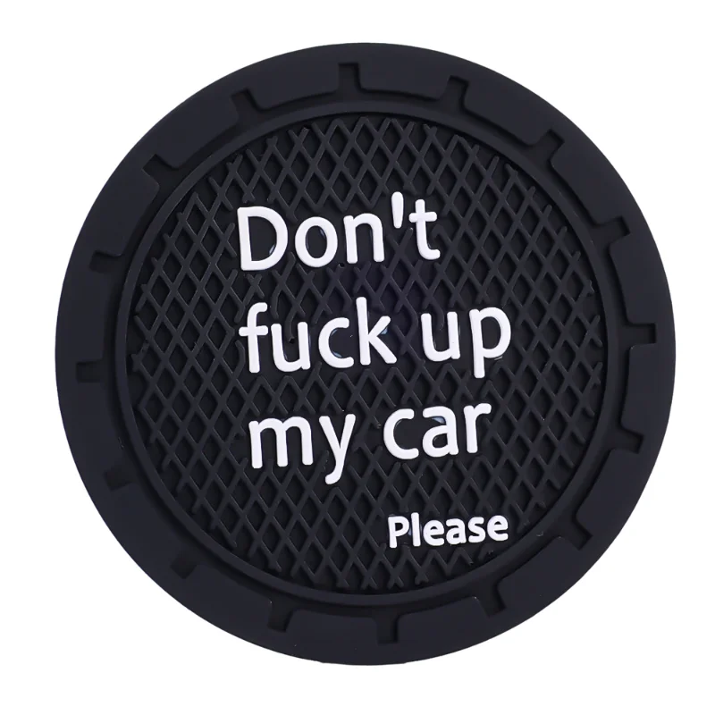 Letter Car Anti-Slip Water Cup Pad Coaster cup holder coasters car non slip mat non slip mat car coaster pads silicone anti slip pad silicone anti skid pad Silicone Auto Interior Accessories