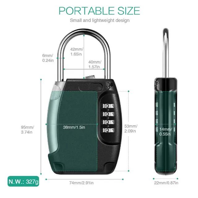 Key Storage Puzzle Box Organizer 4 Digit Combination Password Security Password Lock Keyless Home Key Safe Box 4