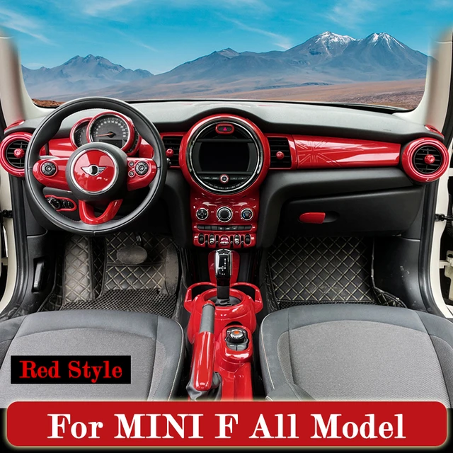 Accesorios interiores de coche para MINI ONE COOPER S JCW F55 F56 F57,  pegatina de freno de mano para volante, modificación decorativa de estilo -  AliExpress