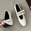 Luxury Fashion Buckle Strap Women Flats Mary Janes Shoes Round Toe Female Footwear Shallow Ladies Ballet Flats Shoes 4