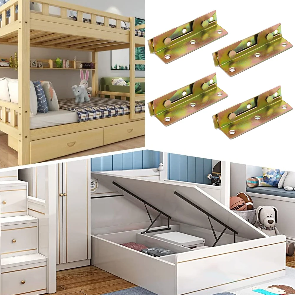 

Bed Rail Bracket Bed Hinge Equipment Heavy Duty Rail Fittings Wooden Rail Hook Replacement Tone Furniture Wood Bed