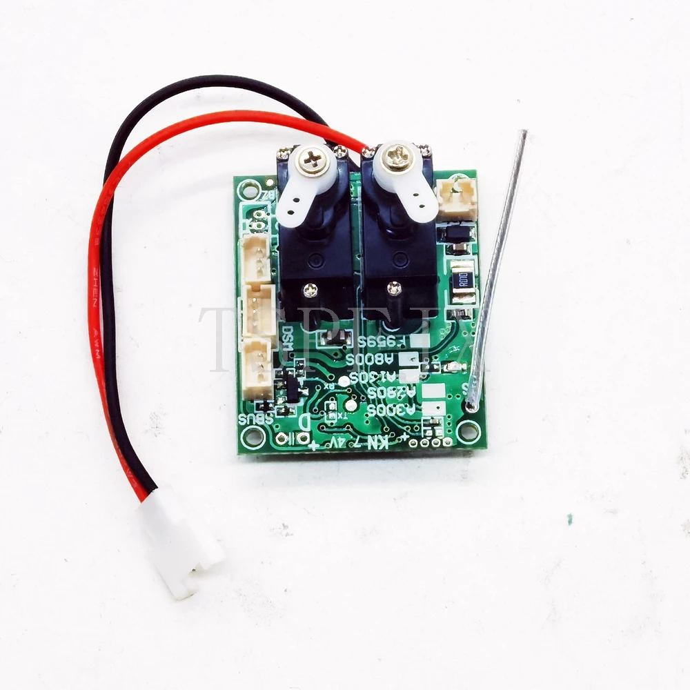 Pièce détachée avion RC : récepteur PCB Wltoys XK A800 A800S, avec câbles et antenne.