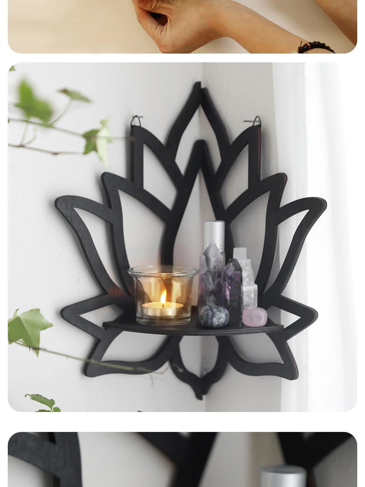Living room display with shelf