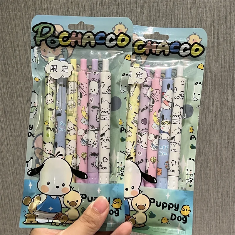 

New Kawaii Sanrio Pochacco Black Signature Pen St Head Brush Question Pen Cartoon High Beauty Christmas Birthday Gift For Girls