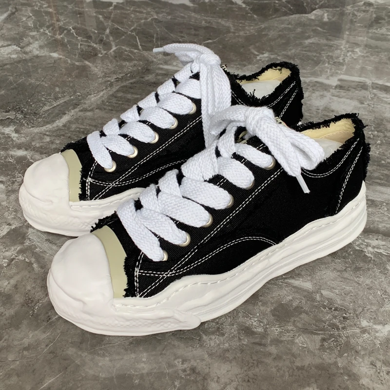 

MMY Shoes Dissolution Damaged Fabric Canvas Mihara Sneaker Women Shoes Rags Yasuhiro Men's Casual Shoes