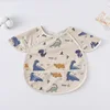 New Short Sleeve Washcloth Baby Bibs Cute Waterproof Feeding Apron Bib Soft Burp Cloth For Toddler Boy Girl Bandana Bibs 3