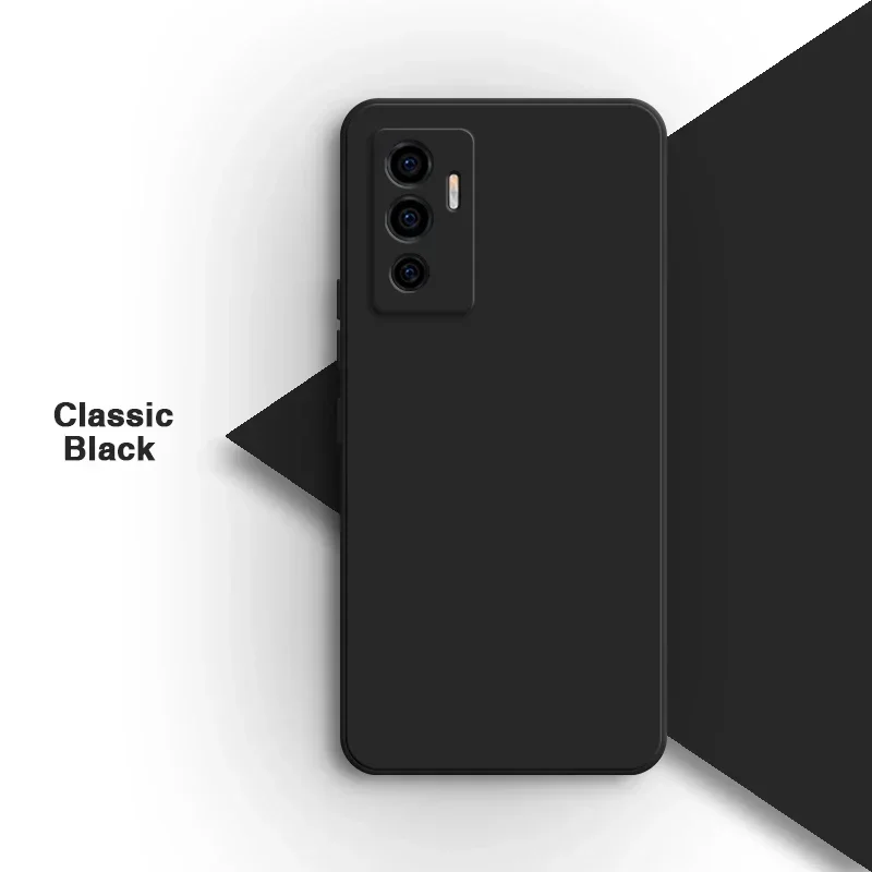 Premium Square Silicone Phone Case - Soft Liquid Shell