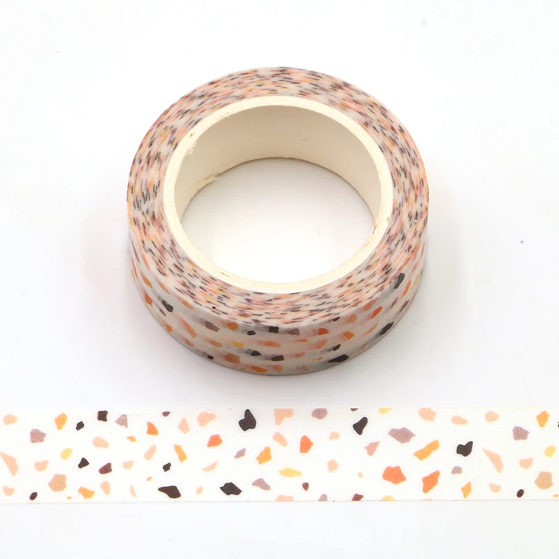 

2022 NEW 1PC 15mm*10m Decorative INS Style Stone Pattern Washi Tape Organizer Scrapbooking Stationery Adhesive Masking Tape