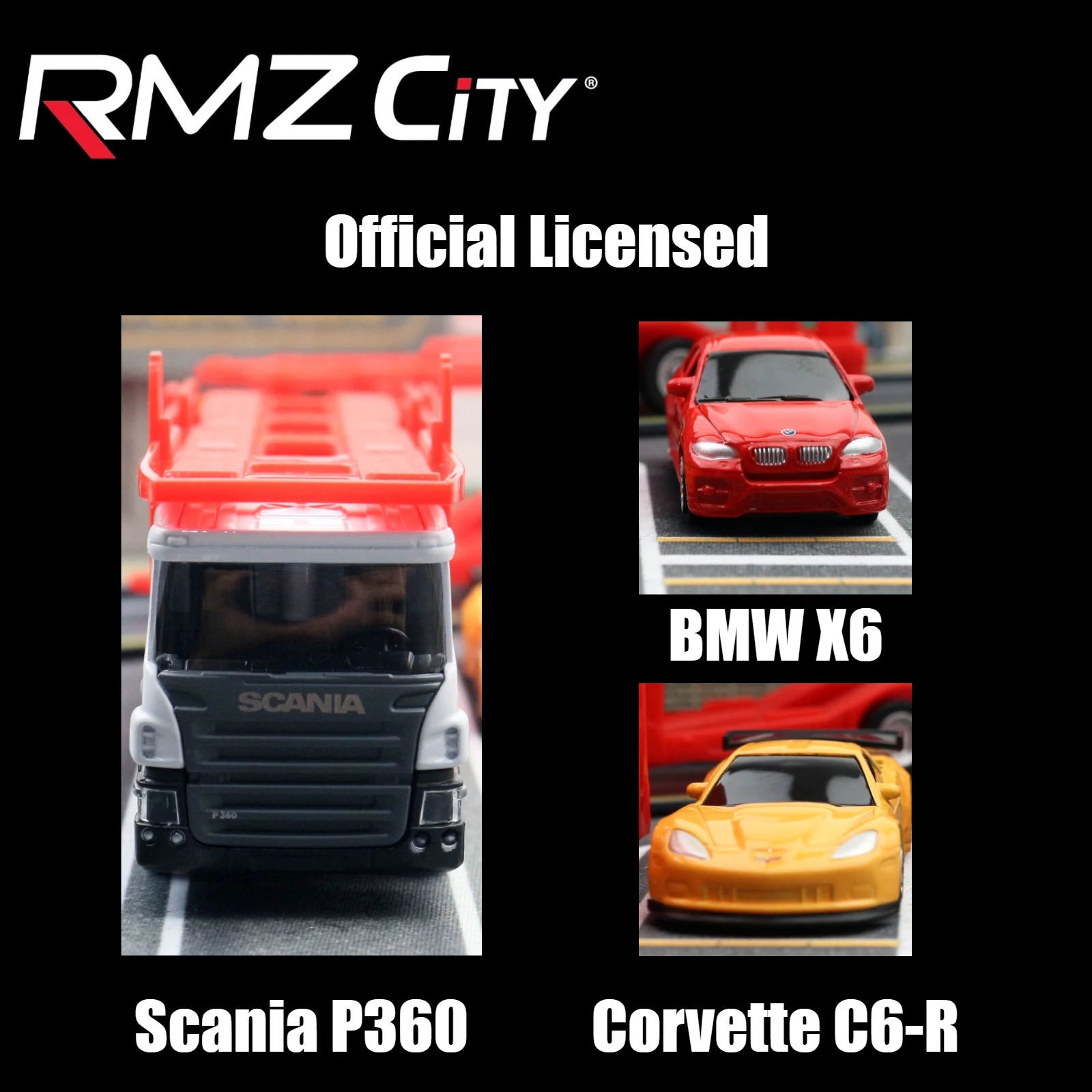 Modèle 1:64, RMZ City SCANIA - Solo + accessoires - Plateforme