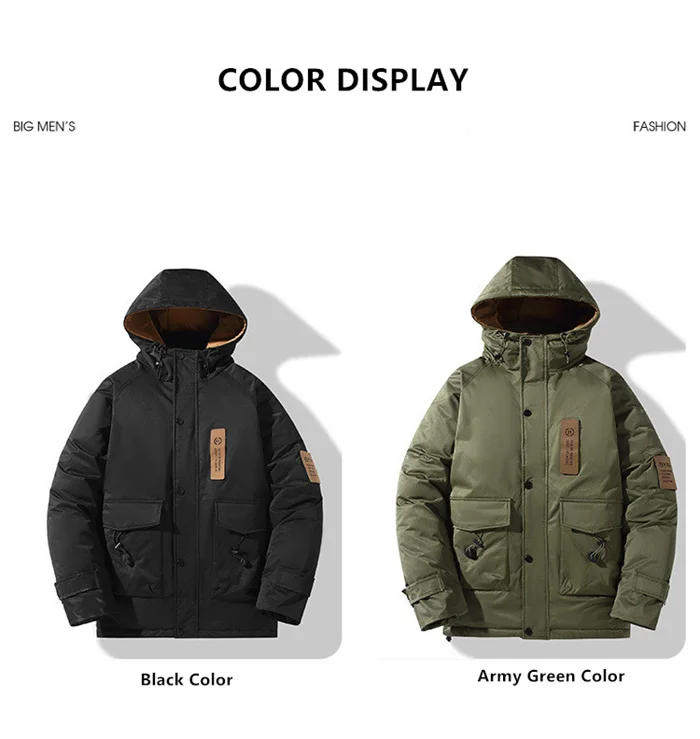 【新品】GREEN CLOTHING HEAVY JKT 24-25 最安値❗️ HZCX FASHION Men's Stand Collar Green Camouflage Military