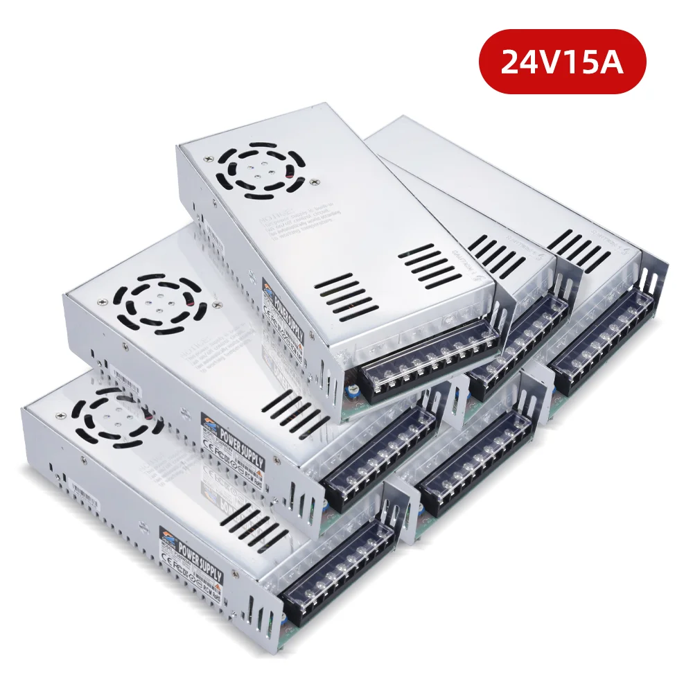 DC 24V 15A 360W 전원 공급 장치 스위치 변압기 AC115V-230V 어댑터..