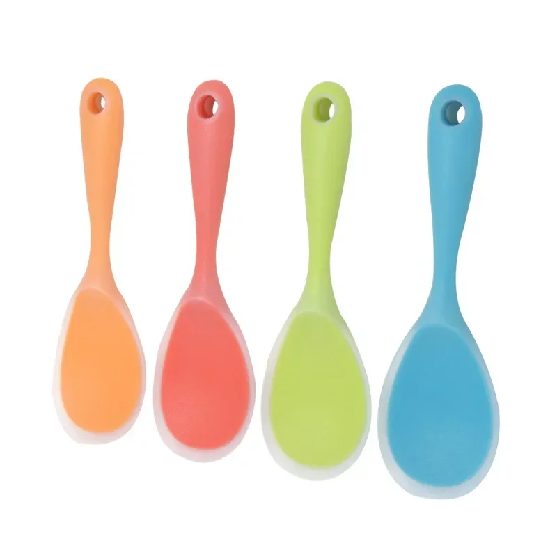 Silicone Cooking Spoon Heat-resistant Rice Scoop Anti-scald Non-stick Cookware Tablespoon Cooking Utensils silicone kitchen utensils,silicone cooking spoon,cooking scoop