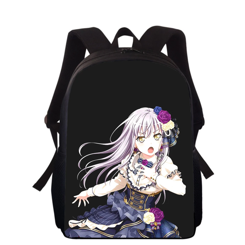 Mochila con estampado 3D de Anime BanG Dream para niños y niñas, morral escolar de 15 pulgadas para libros