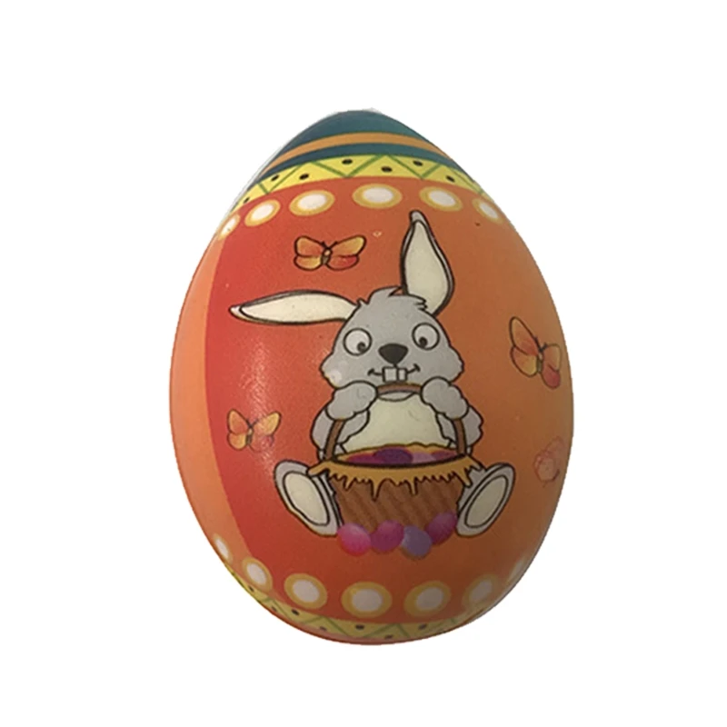 2.5In Hand Toy Squeeze Eggs Sensory Fidget Novelty Gag for ADD OCD Stress Release Painted Easter Photostudio Props |