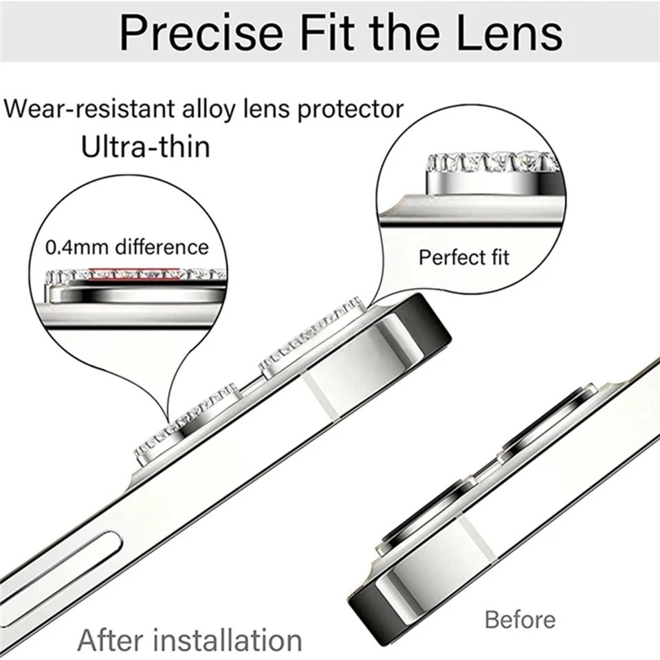 Pellicola Protettiva Fotocamera IPhone 16/16 Plus - Vetro Temperato 9H, Design Bling Glitter, Colorato - Foto 13