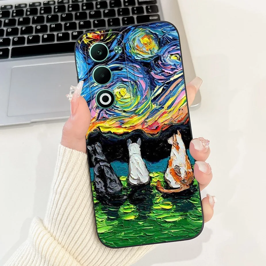 Cute Cat Dinosaur Cartoon Soft Silicone Matte Phone Case