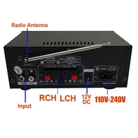 AK45 HiFi Digital Bluetooth Audio Amplifier MP3 Channel 2.0 Sound Power AMP stereo Home Automotive Car for Speakers MAX 350W*2 3