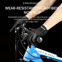 Sports Outdoor Spring and Autumn Bicycle Riding Gloves Long Fingers Ultra Fiber Sunscreen, Wear resistant, Anti slip 2