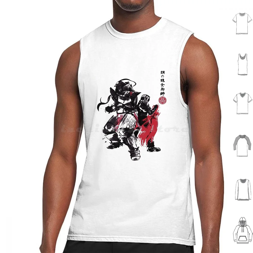 Fratelli Sumi-E Canotte Stampa Cotone Homunculus Fullmetal Alchemist Anime Manga Full Metal Brother Edward Elric