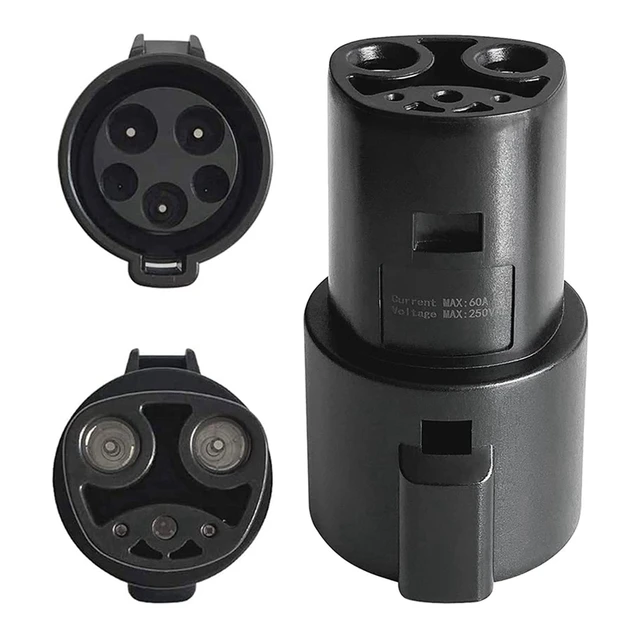 5X Electric Car Charging Connector SAE J1772 Type 1 To Tesla EVSE EV Charger Adapter For Tesla Model X/Y/3/S 4